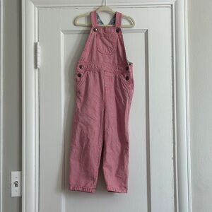 Baby Boden Pink Striped Overalls
